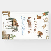 Banderoles Fête du premier anniversaire de Wild West Cowboy (Horizontal)