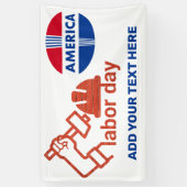Banderoles Fête du Travail rouge blanc et bleu (Vertical)