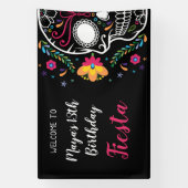 Banderoles Fête Florale du crâne mexicain (Verticale)