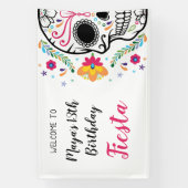 Banderoles Fête Florale du crâne mexicain (Verticale)