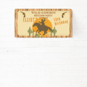 Banderoles Fête folle de cowboy occidental (Insitu)