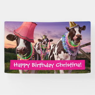 Banderoles Fête jusqu'à ce que les vaches rentrent chez ell