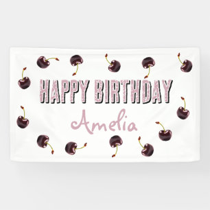 Banderoles Fête Personnalisée Dark Cherry