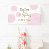 Banderoles Fête personnalisée pour 1er anniversaire et baptêm (En situation)