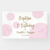 Banderoles Fête personnalisée pour 1er anniversaire et baptêm (Horizontal)