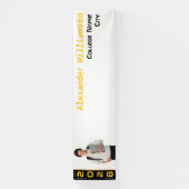 Banderoles Fête photo Gold Black Graduation (Verticale)