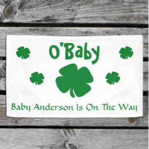 Banderoles Fête prénatale de la Saint-Patrick O'Baby