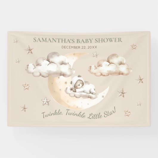 Banderoles Fête Prénatale Twinkle Twinkle (Horizontal)