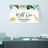 Banderoles Fête Wild One Banner Jungle Animaux Party (Salon professionnel)