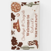 Banderoles Fête Wild West Boy rodeo fête d'anniversaire Bienv (Vertical)