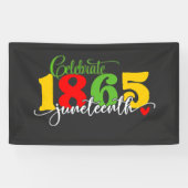 Banderoles Fêter le 11° juin : Liberté depuis 1865 (Horizontal)