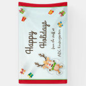 Banderoles Fêtes de Noël Neige Ange Reindeer (Vertical)