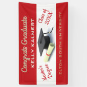 Banderoles Fêtez-le ! Diplôme de maîtrise (Vertical)