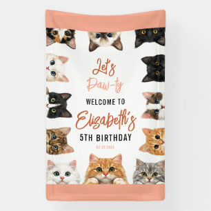 Banderoles Fêtons les 5 ans de Minou Enfant personnalisé po