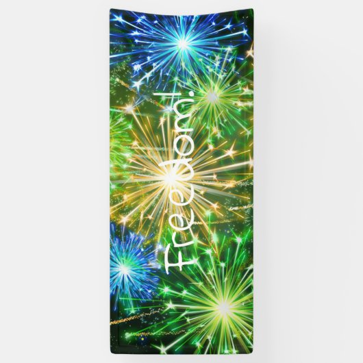 Banderoles feu bleu jaune or (Vertical)