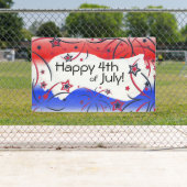 Banderoles Feu d'artifice en bleu blanc rouge (En situation)
