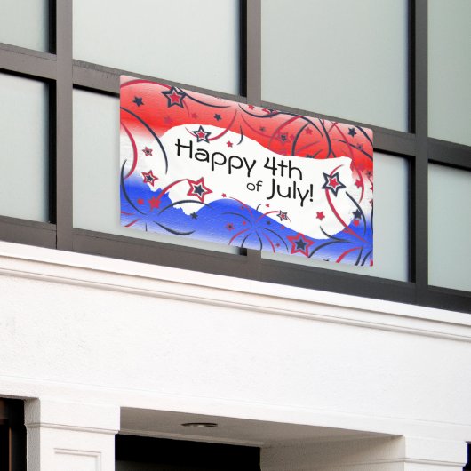 Banderoles Feu d'artifice en bleu blanc rouge (Bâtiment extérieur)