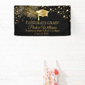 Banderoles Feu d'artifice en or | Étoiles Félicats Noir (Insitu)