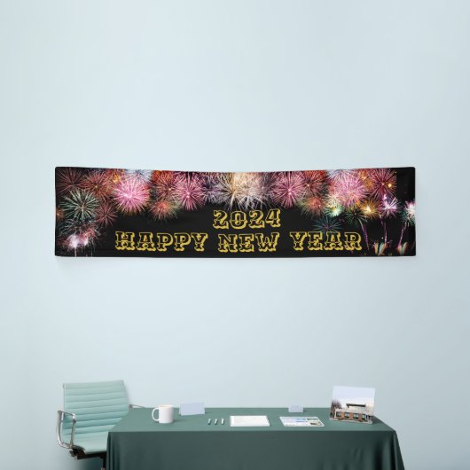 Banderoles Feu d'artifice Joyeux Nouvel An (Salon professionnel)