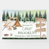 Banderoles Feu de camp de camping anniversaire extérieur S'mo (Horizontal)