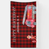 Banderoles Feu de Noël pompier Boys fête d'anniversaire (Vertical)