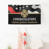 Banderoles Feu de pompier Parti de la retraite Flaman Red Lin (En situation)