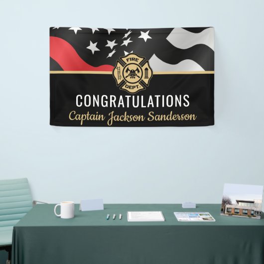 Banderoles Feu de pompier Parti de la retraite Flaman Red Lin (Salon professionnel)