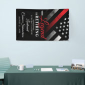 Banderoles Feu de retraite de pompier drapeau de la ligne rou (Salon professionnel)