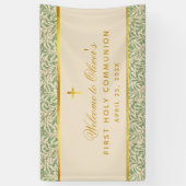 Banderoles Feuillage de bienvenue de première communion feuil (Vertical)