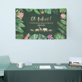 Banderoles Feuillage tropical + baby shower jumeau d'animaux (Salon professionnel)