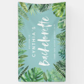 Banderoles Feuille de palme tropicale & script bachelorette (Vertical)