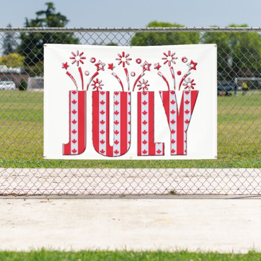 Banderoles Feuille d'érable canadienne juillet Bonne fête du  (Insitu)