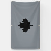 Banderoles Feuille d'érable noire canadienne (Vertical)