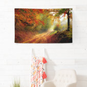 Banderoles Feuille et arbres d'automne couvrant le chemin de (En situation)