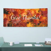 Banderoles feuille orange (Salon professionnel)