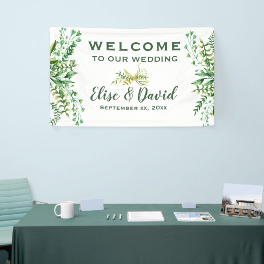 Banderoles Feuilles dansants - Réception de mariage étendard (Salon professionnel)