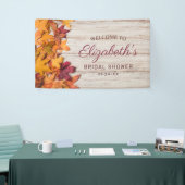 Banderoles Feuilles d'automne Fête des mariées en bois rustiq (Salon professionnel)