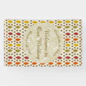 Banderoles Feuilles de chêne et glands tombent Mariage automn (Horizontal)