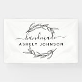 Banderoles Feuilles de laurier personnalisées (Horizontal)