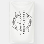 Banderoles Feuilles de laurier personnalisées (Vertical)