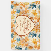 Banderoles Feuilles de l'érable Thanksgiving Brunch Dîner (Vertical)