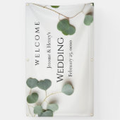 Banderoles Feuilles eucalyptus avec espace texte (Vertical)