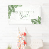 Banderoles Feuilles tropicales (En situation)
