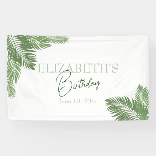 Banderoles Feuilles tropicales (Horizontal)