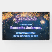 Banderoles Feux d'artifice Sky Félicitations Félicitations Fé (Horizontal)