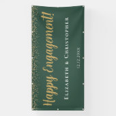 Banderoles Fiançailles Or moderne personnalisé (Verticale)