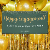 Banderoles Fiançailles Or moderne personnalisé
