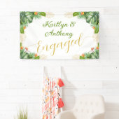 Banderoles Fiançailles Tropicales Jeu d'aquarelle Palm Floral (En situation)