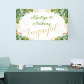 Banderoles Fiançailles Tropicales Jeu d'aquarelle Palm Floral (Salon professionnel)