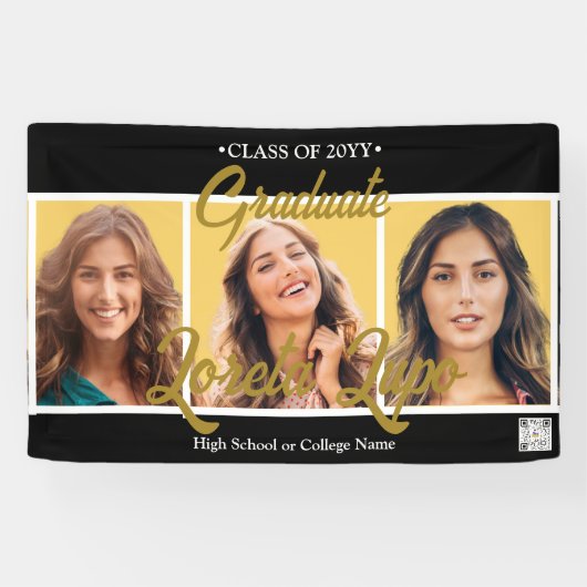 Banderoles Fiche d'arrière-plan de la fête de graduation (Horizontal)